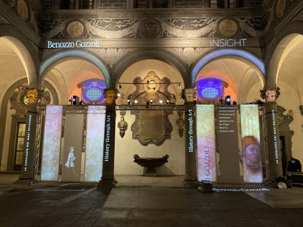 Multiproiezione a Palazzo Medici Riccardi, Firenze a cura di Avuelle per F-Light Festival 2019