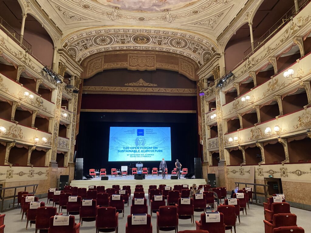 G20 Agricoltura, dibattito sulla sostenibilità dei sistemi agricoli al Teatro della Pergola, Firenze